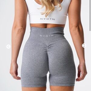 NVGTN Grey Scrunch Seamless Shorts